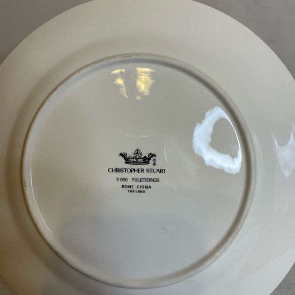 CHRISTOPHER STUART Yuletidings Christmas Plate - Picture 2 of 2